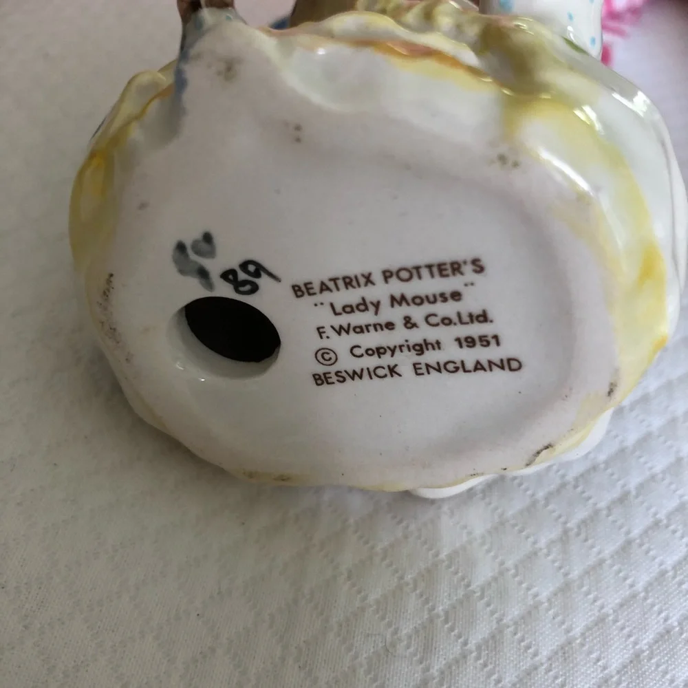 Beatrix Potter Lady Mouse Porcelain Figurine